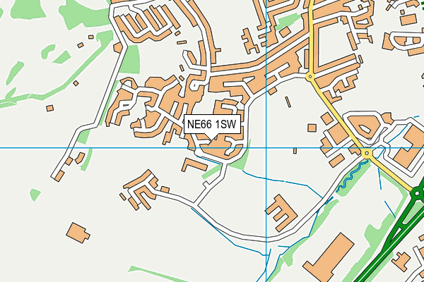 NE66 1SW map - OS VectorMap District (Ordnance Survey)