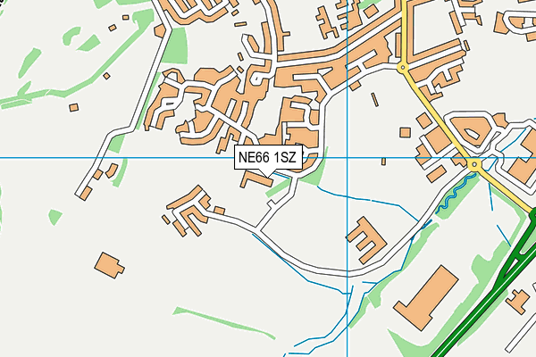 NE66 1SZ map - OS VectorMap District (Ordnance Survey)