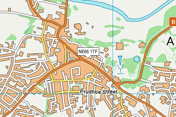 NE66 1TF map - OS VectorMap District (Ordnance Survey)
