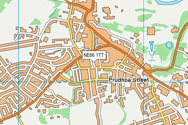 NE66 1TT map - OS VectorMap District (Ordnance Survey)