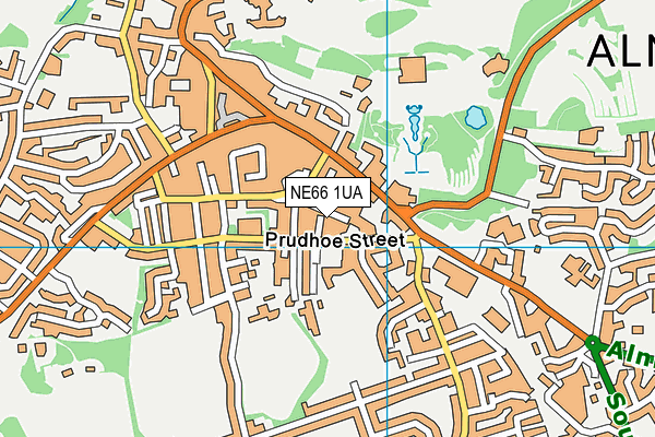 NE66 1UA map - OS VectorMap District (Ordnance Survey)