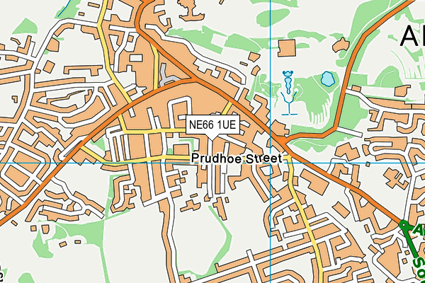 NE66 1UE map - OS VectorMap District (Ordnance Survey)