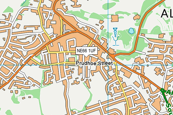 NE66 1UF map - OS VectorMap District (Ordnance Survey)