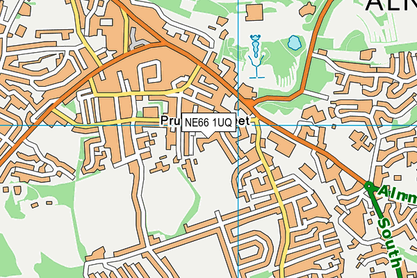 NE66 1UQ map - OS VectorMap District (Ordnance Survey)