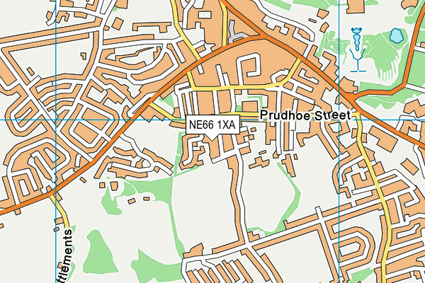 NE66 1XA map - OS VectorMap District (Ordnance Survey)