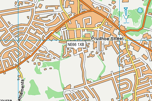 NE66 1XB map - OS VectorMap District (Ordnance Survey)