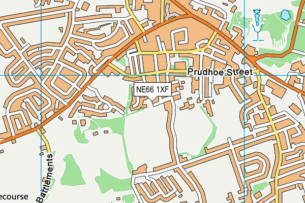 NE66 1XF map - OS VectorMap District (Ordnance Survey)