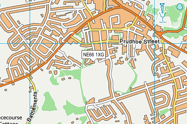 NE66 1XG map - OS VectorMap District (Ordnance Survey)