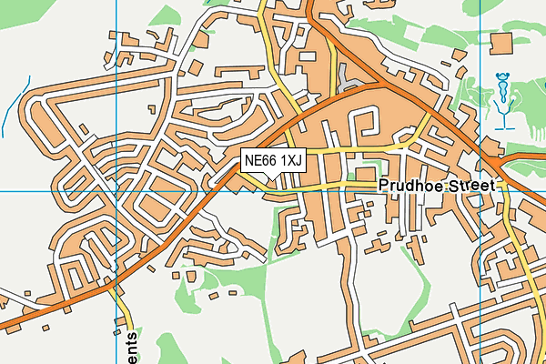 NE66 1XJ map - OS VectorMap District (Ordnance Survey)