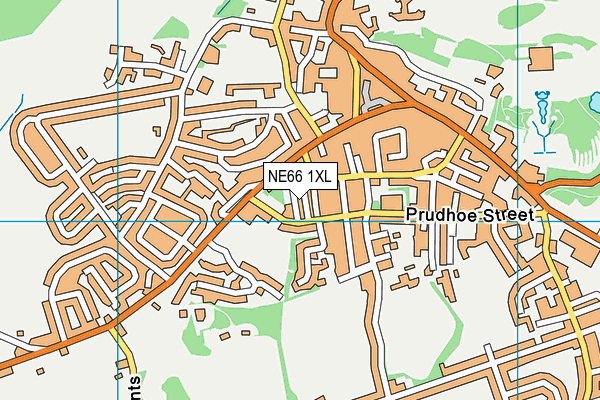 NE66 1XL map - OS VectorMap District (Ordnance Survey)