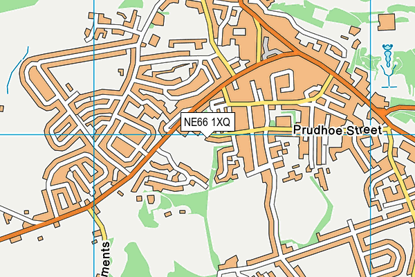 NE66 1XQ map - OS VectorMap District (Ordnance Survey)