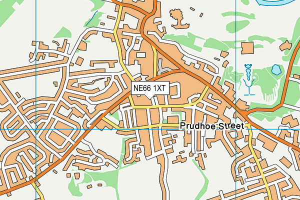 NE66 1XT map - OS VectorMap District (Ordnance Survey)