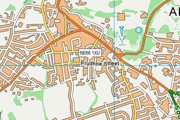 NE66 1XU map - OS VectorMap District (Ordnance Survey)