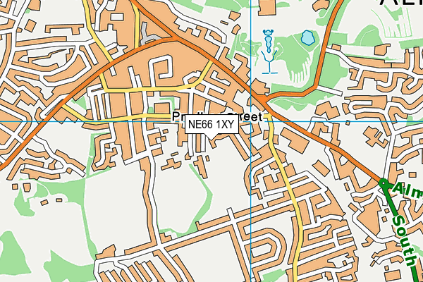 NE66 1XY map - OS VectorMap District (Ordnance Survey)