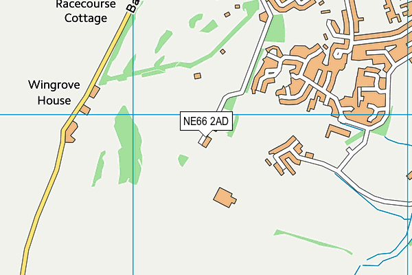 NE66 2AD map - OS VectorMap District (Ordnance Survey)