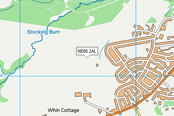 NE66 2AL map - OS VectorMap District (Ordnance Survey)
