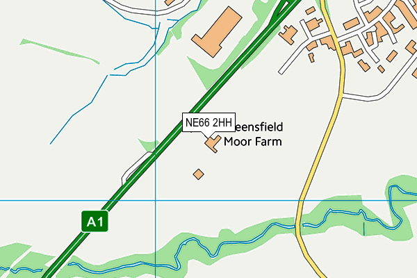 NE66 2HH map - OS VectorMap District (Ordnance Survey)