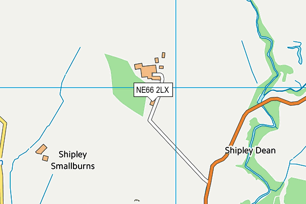 NE66 2LX map - OS VectorMap District (Ordnance Survey)