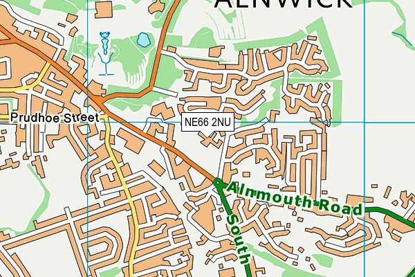St Paul's Catholic Primary School, Alnwick map (NE66 2NU) - OS VectorMap District (Ordnance Survey)