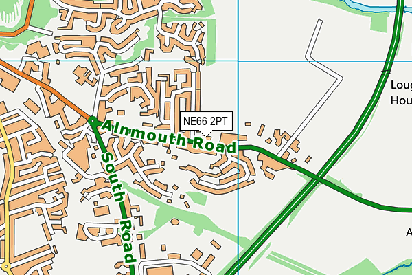 NE66 2PT map - OS VectorMap District (Ordnance Survey)