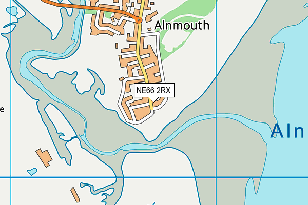 NE66 2RX map - OS VectorMap District (Ordnance Survey)