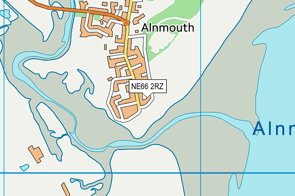 Alnmouth Village Golf Club map (NE66 2RZ) - OS VectorMap District (Ordnance Survey)