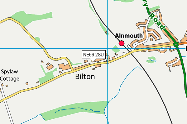 NE66 2SU map - OS VectorMap District (Ordnance Survey)