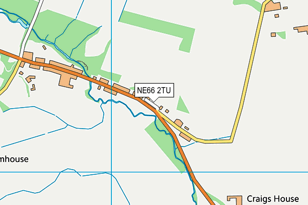 NE66 2TU map - OS VectorMap District (Ordnance Survey)