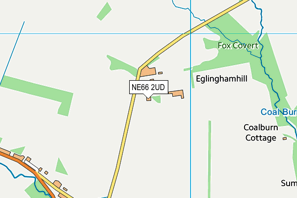 NE66 2UD map - OS VectorMap District (Ordnance Survey)