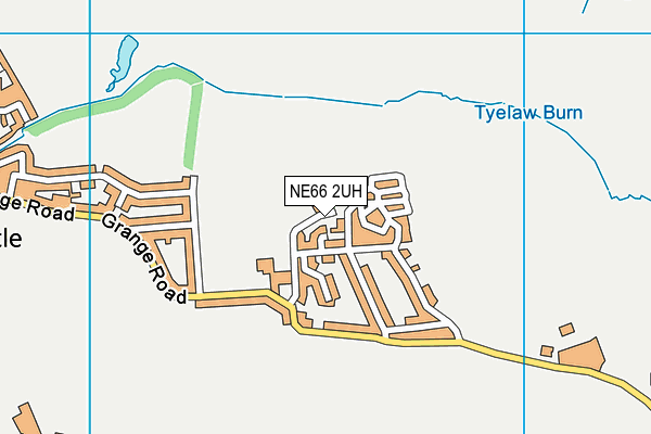 NE66 2UH map - OS VectorMap District (Ordnance Survey)
