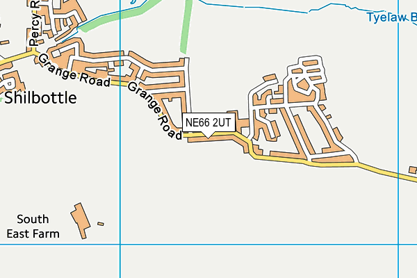 NE66 2UT map - OS VectorMap District (Ordnance Survey)