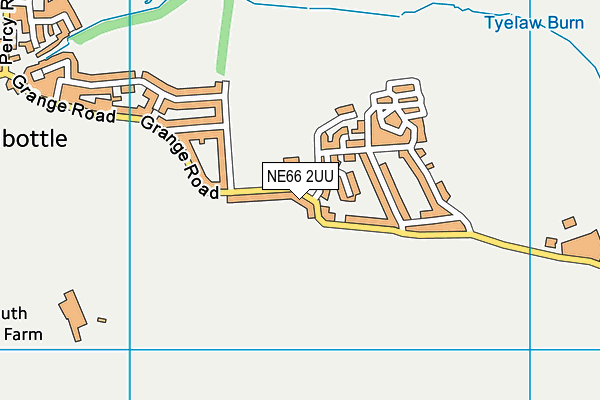 NE66 2UU map - OS VectorMap District (Ordnance Survey)