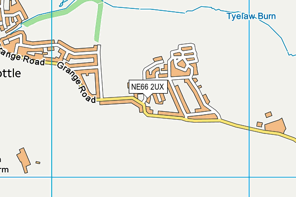 NE66 2UX map - OS VectorMap District (Ordnance Survey)