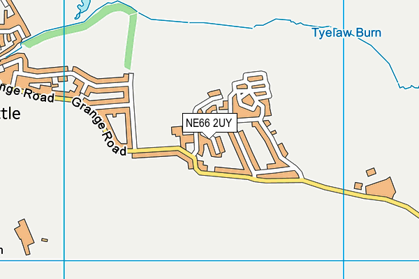 NE66 2UY map - OS VectorMap District (Ordnance Survey)