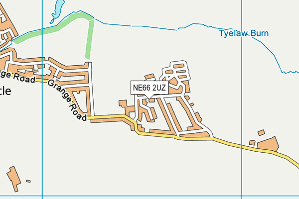 NE66 2UZ map - OS VectorMap District (Ordnance Survey)