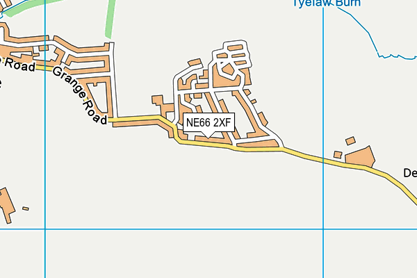 NE66 2XF map - OS VectorMap District (Ordnance Survey)