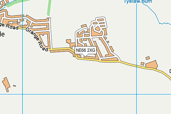NE66 2XG map - OS VectorMap District (Ordnance Survey)