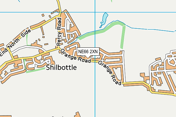 Shilbottle Colliery Welfare Recreation Ground map (NE66 2XN) - OS VectorMap District (Ordnance Survey)