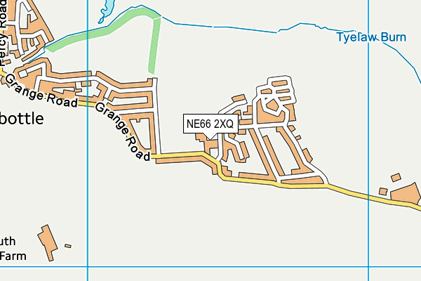 NE66 2XQ map - OS VectorMap District (Ordnance Survey)