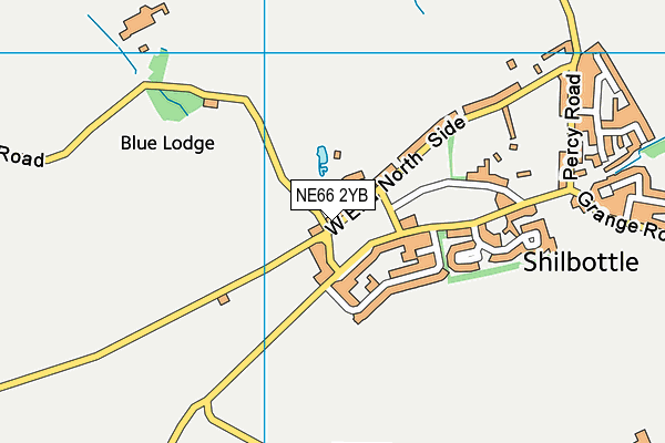 NE66 2YB map - OS VectorMap District (Ordnance Survey)
