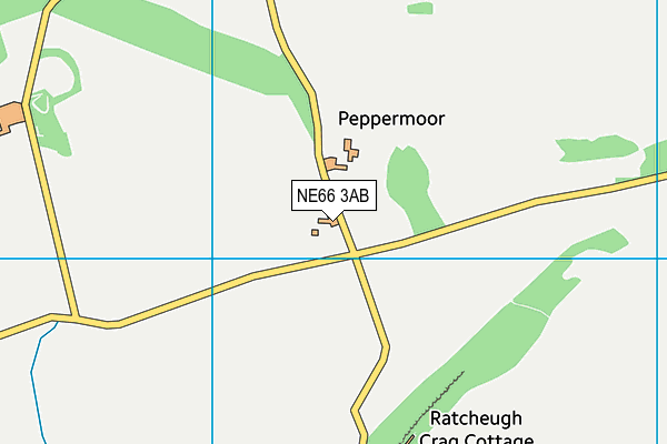 NE66 3AB map - OS VectorMap District (Ordnance Survey)