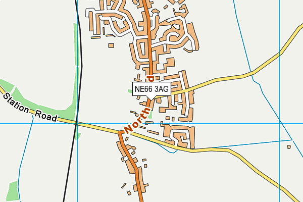 NE66 3AG map - OS VectorMap District (Ordnance Survey)