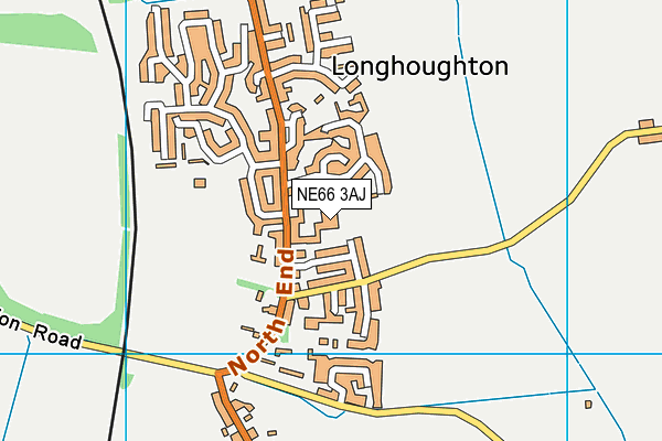 Longhoughton Church of England Primary School map (NE66 3AJ) - OS VectorMap District (Ordnance Survey)