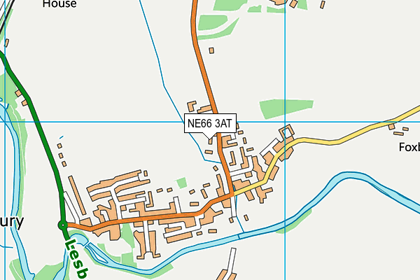 NE66 3AT map - OS VectorMap District (Ordnance Survey)