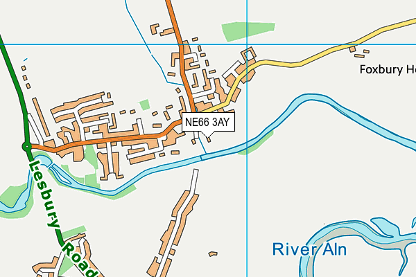 NE66 3AY map - OS VectorMap District (Ordnance Survey)