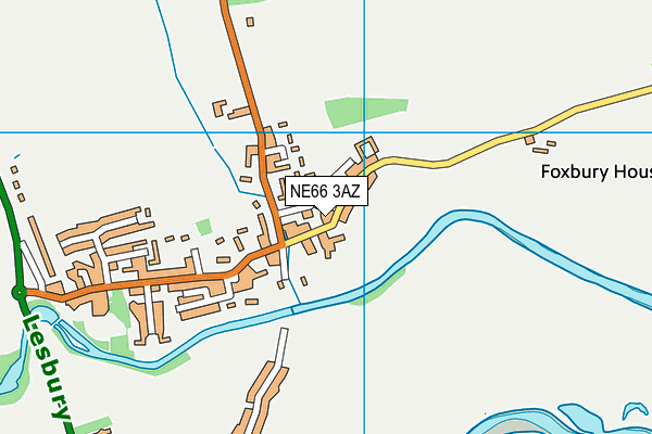 NE66 3AZ map - OS VectorMap District (Ordnance Survey)