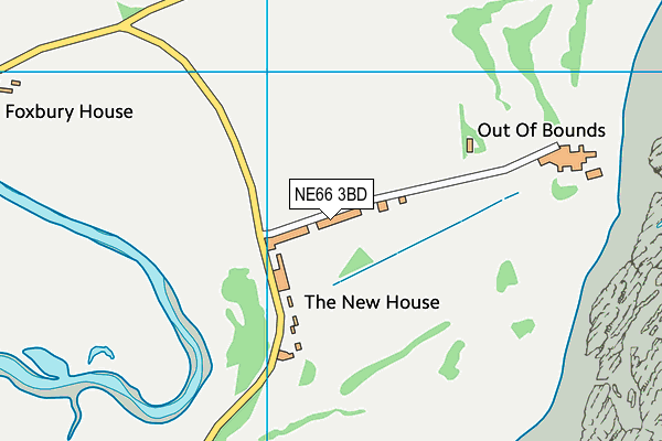 NE66 3BD map - OS VectorMap District (Ordnance Survey)