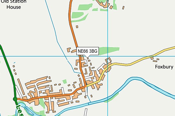 NE66 3BG map - OS VectorMap District (Ordnance Survey)