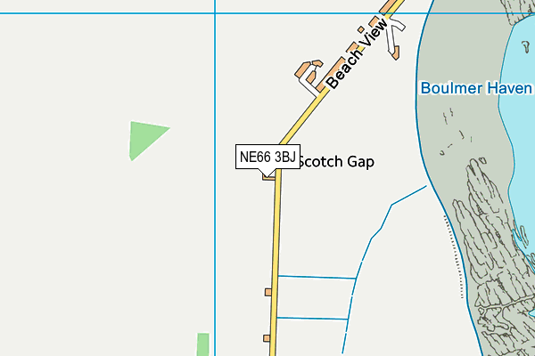 NE66 3BJ map - OS VectorMap District (Ordnance Survey)