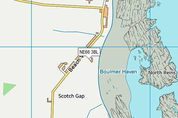 NE66 3BL map - OS VectorMap District (Ordnance Survey)